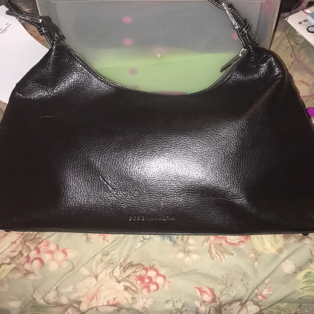 BCBG Max Azria black leather bag